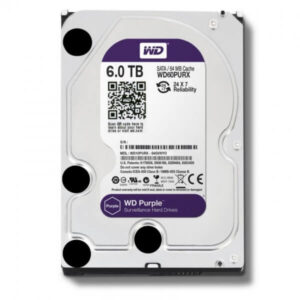 WD Purple 6TB Surveillance Internal Hard Drive - 5400 RPM, SATA 6 Gb/s, 64 MB Cache, 3.5"